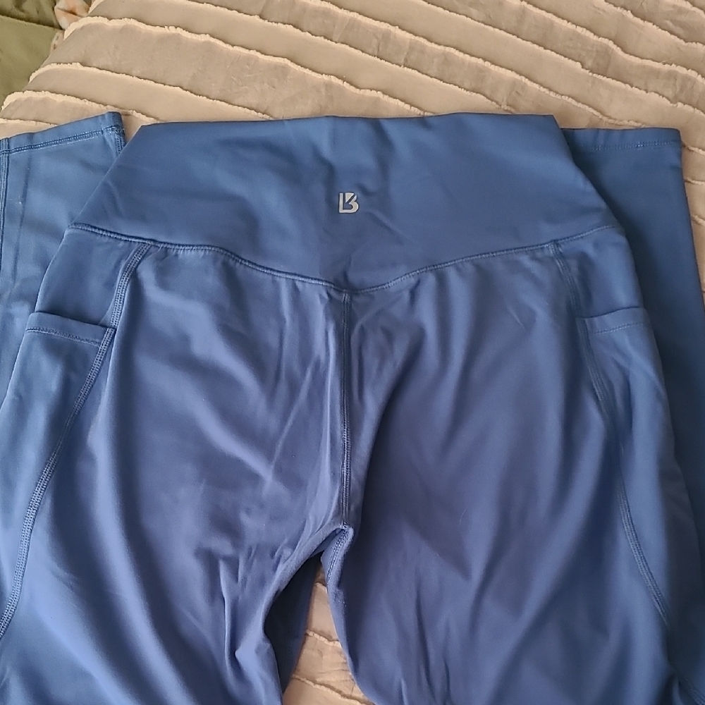 Blue High-Waisted Leggings
